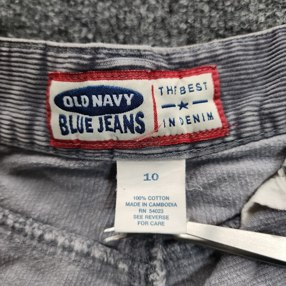 Old Navy Blue Jeans Women's Gray Corduroy High Rise Retro Boho Shorts Size 10 - Picture 6 of 7